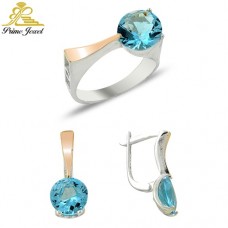 Altın +Gümüş Zirkon Taşlı Set